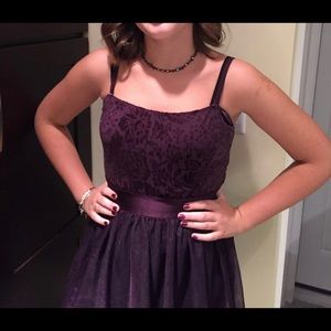 garage burgundy teen dress M tulle skirt /strap